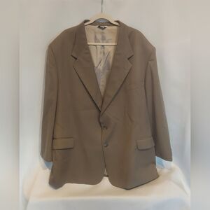 Ferrecci Mens Olive 100% Wool Made in the USA Blazer Jacket Size 54L